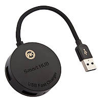 USB хаб WK Carbin WDC-033 2.1A 4*USB 15cm Black