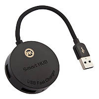 USB хаб WK Carbin WDC-033 2.1 A 4*USB Black 15cm