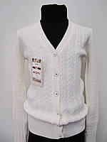 Біла кофта кардиган вовняна для дівчинки 140 зросту Hope Туреччина