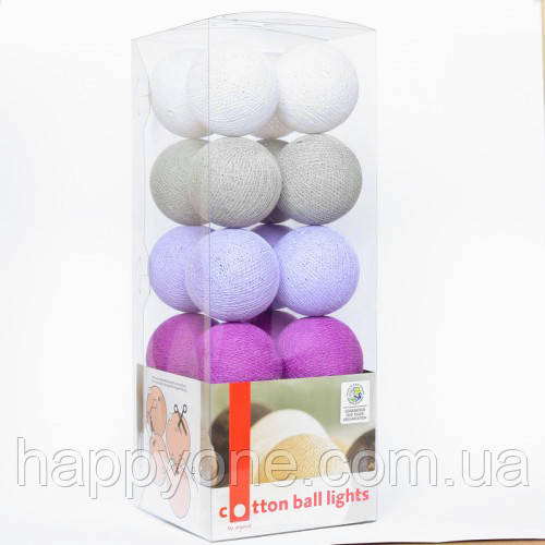 Тайська LED-гірлянда "Lavender style" (20 кульок) на батарейках