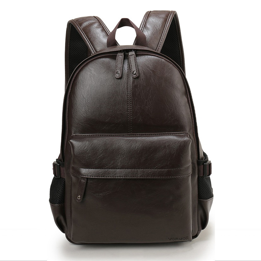 Рюкзак чоловічий / жіночий міський шкіряний Vormor (коричневий), фото 1