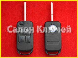 Mercedes ключ викидний 3 кнопки корпус Лезо HU64 зі склом