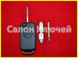 Ключ Mercedes 124 W210 викидний корпус 1 кнопка Лезо HU39 (ORIGINAL)