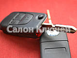 Mercedes ключ викидний 3 кнопки корпус Лезо HU39 зі склом, фото 6