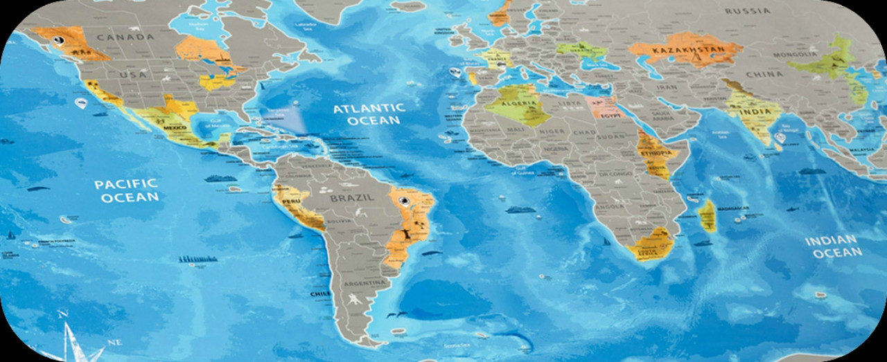 Скретч карта Discovery Map World на английском языке - фото 2 - id-p291974688