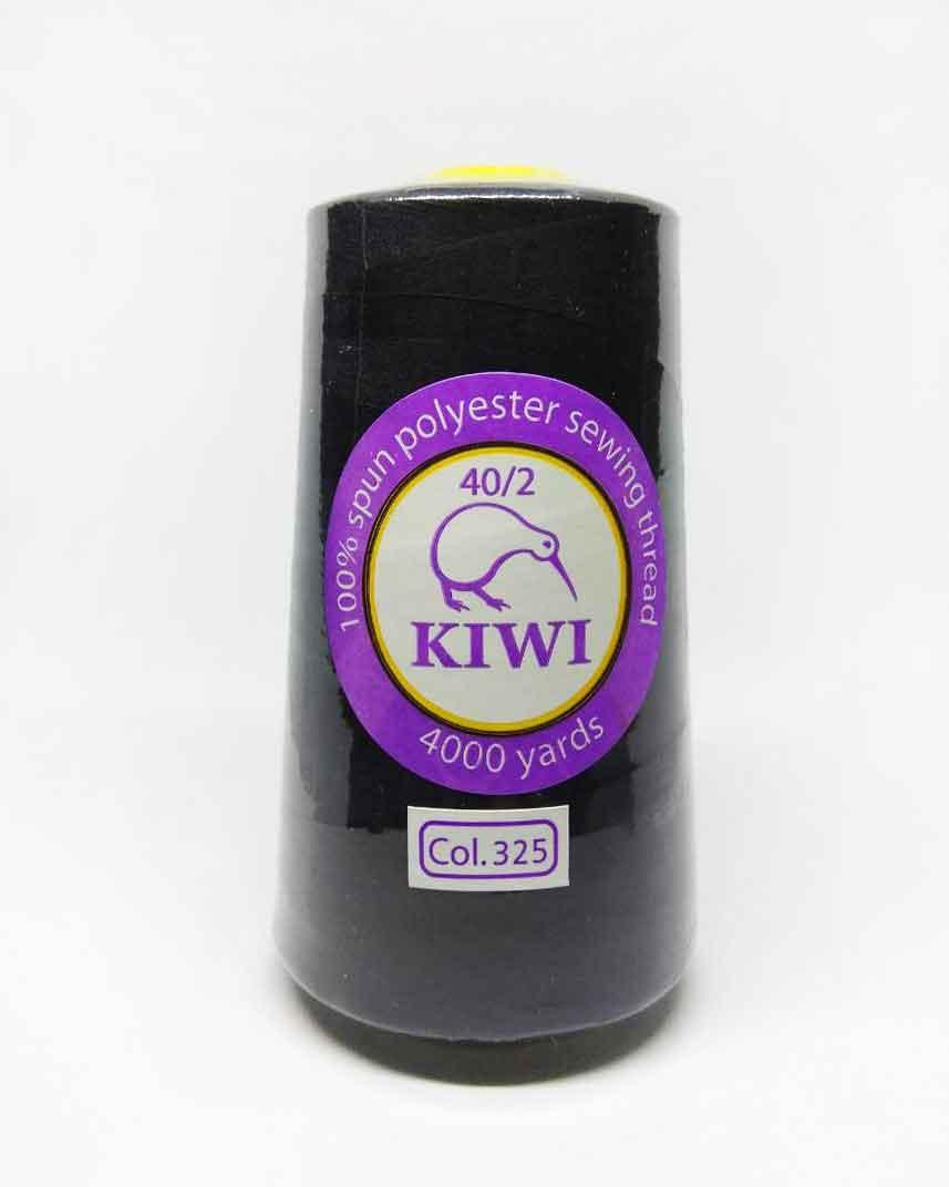 Нитки швейні "Kiwi" чорні 4000 ярдів №40/2 (325), фото 1
