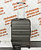 Средний дорожный чемодан из поликарбоната на 4 колесах тёмно-серый фирмы Wings, фото 2