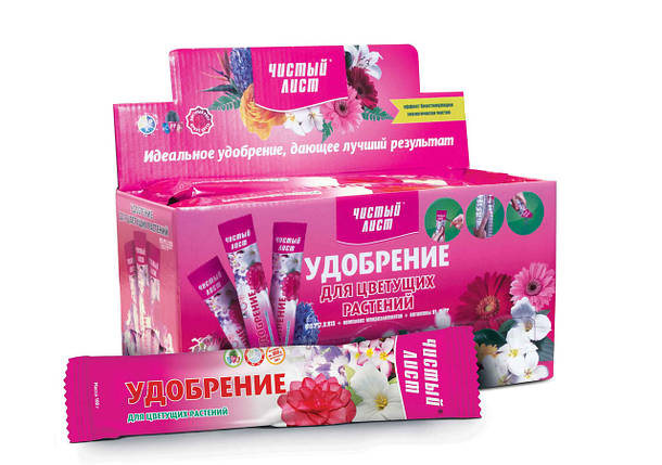 Добриво для квітучих рослин 100 г «Чистий лист», оригінал, фото 1