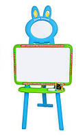 Мольберт Limo Toy 0703 доска для рисования магнитная 3 в 1, салатово-голубой
