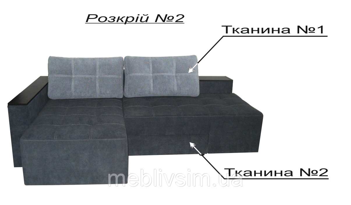 Кутовий диван Доміно Л 1(2)