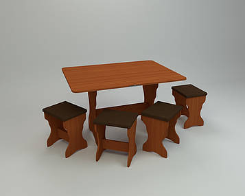 Стіл розкладний "КС-3" + 4 табурети "Т-2" (Компаніт)