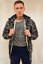 Куртка-сорочка чоловіча на хутряній підкладці — застібка-блискавка XL — 5XL, фото 3