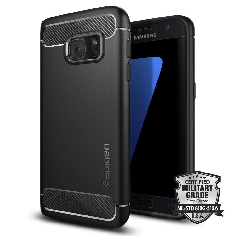 Чохол Spigen для Samsung Galaxy S7 Rugged Armor, Black (555CS20007), фото 1