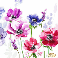 Схема для вишивання бісером Tela Artis Акварель. Анемони ТА-398