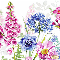 Схема для вишивання бісером Tela Artis Акварель. Наперстянка і агапантус ТА-399