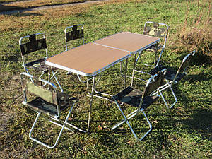Складні столи та стільці "Кемпінг O2+6" (2 столи з чохлами і 6 стільців) інтернет магазин