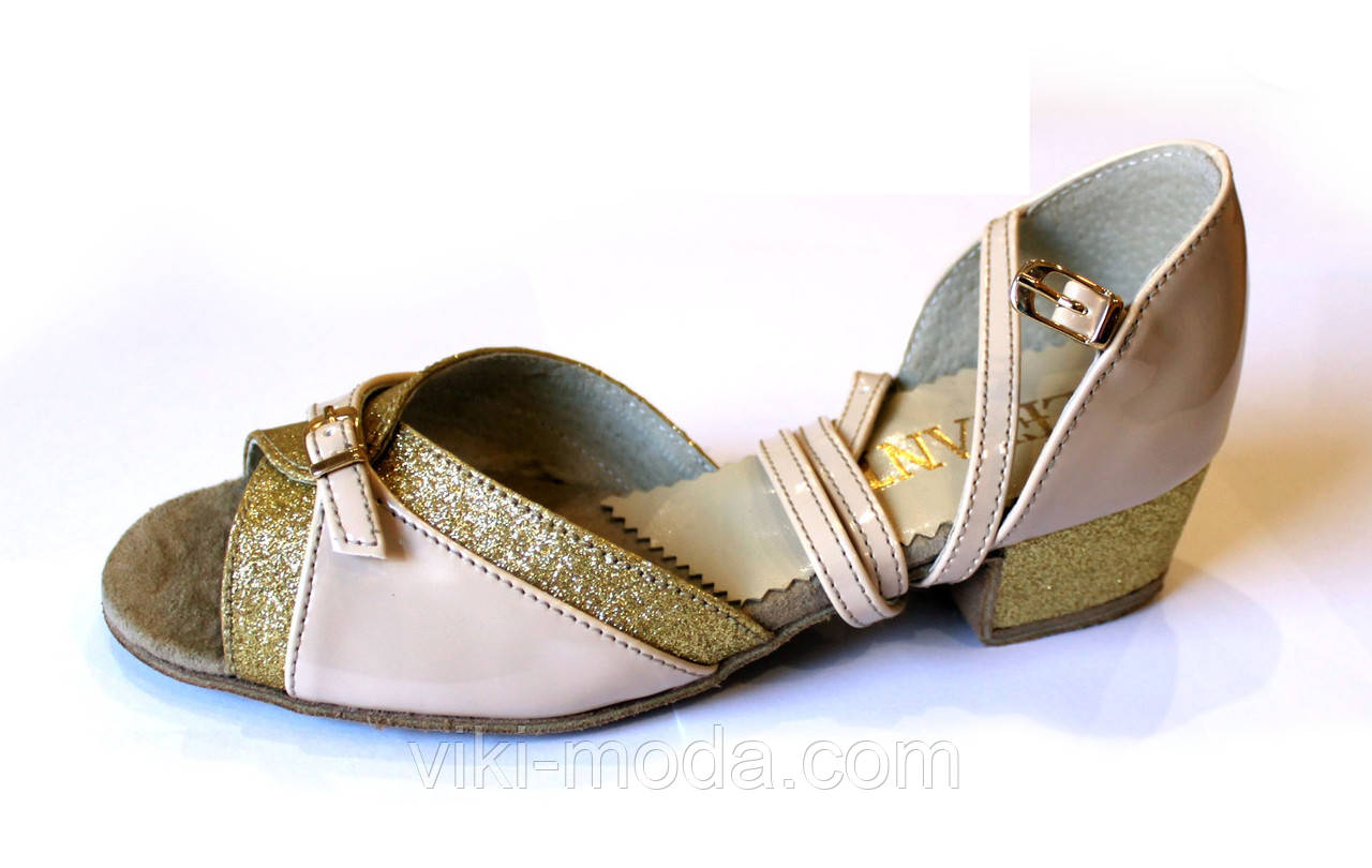 Туфлі бальні Вікторія-2, св. бежевого кольору, фото 1