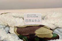 Куртка чоловіча камуфляжна на хутряній підкладці з капюшоном — застібка блискавка XL, фото 5