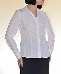 Блуза біла з V-подібним вирізом