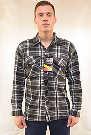 Сорочка чоловіча флісова картата XL — 5XL Сорочка зимова на байці Ao longcom