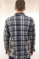 Сорочка чоловіча флісова картата XL — 5XL Сорочка зимова на байці Ao longcom, фото 6