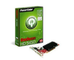 Відеокарта PowerColor PCI-Ex Radeon HD5450 512 MB GDDR2 (64 bit) (DVI, HDMI, D-Sub) (AX5450 512MD2-SH)