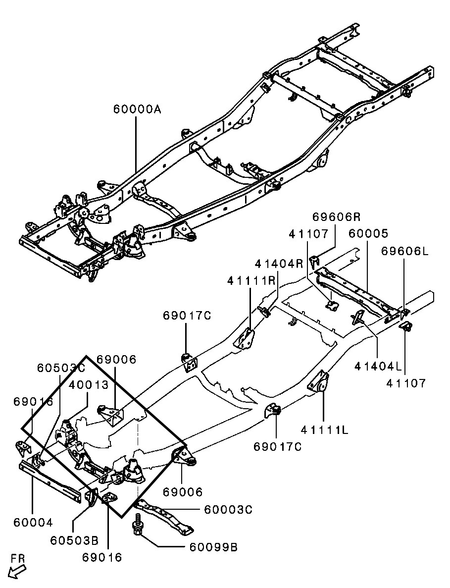 Траверс Mitsubishi L200, 2005-2014 г.в. 4000A029