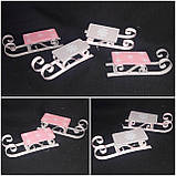 Декоративні санки, металеві з дерев'яна яним сидінням, 13х4 см, фото 8