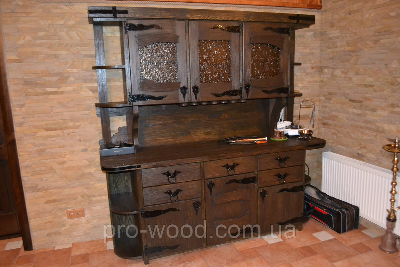 Буфет під старовину з кованними елементами, фото 1