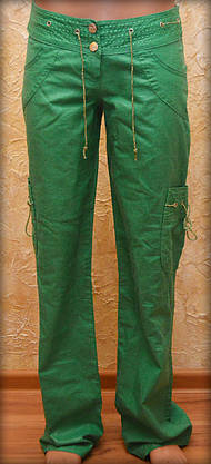 Жіночі брюки льон 42, фото 2