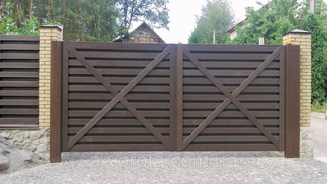 Консольні Ворота з зашивкою дерево