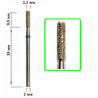 Алмазна насадка Циліндр Green 2,1*9,5