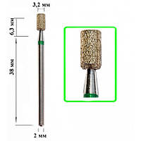 Алмазна насадка Циліндр Green 3,2*6,3