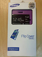 Чехол-книжка FlipCover Samsung S5 с окошком и функцией подставки Burgundy фиолетовый