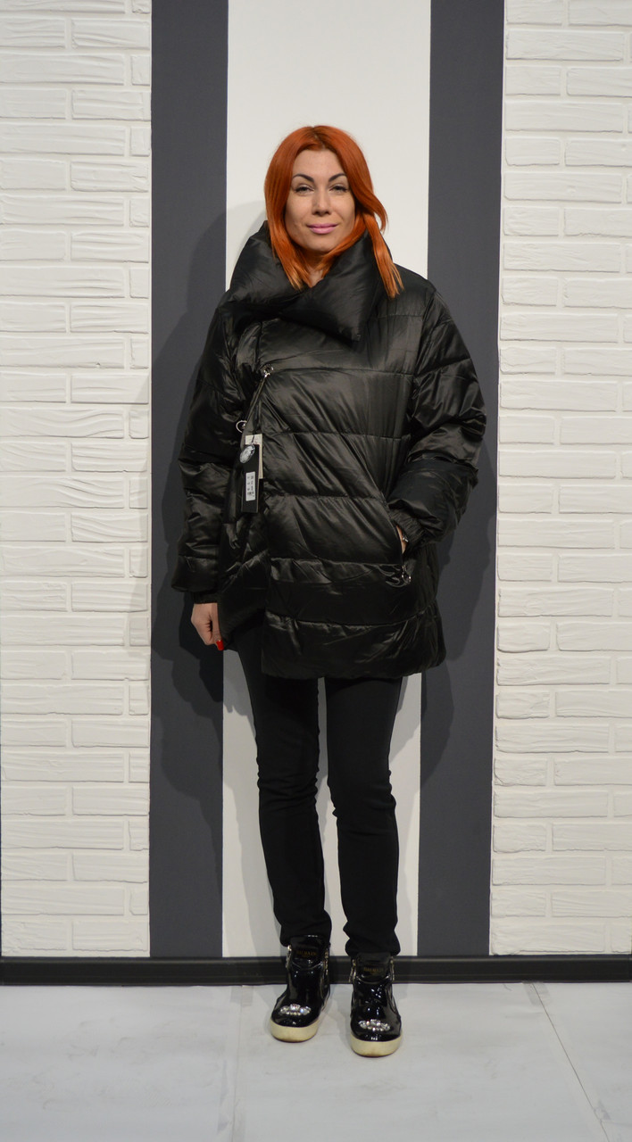 Чорна жіноча куртка Snow Beuty 1803 розмір M