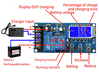 Модуль Управления зарядкой, Зарядка Аккумулятора Pb,LiFePO4,li-ion LCD 6-60V (XY-L30A)
