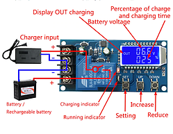 Модуль Управління зарядкою, Зарядка Акумулятора Pb,LiFePO4,li-ion 6 LCD-60V (XY-L30A)