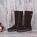 Зимові замшеві чоботи жіночі на платформі зручні повсякденні теплі комфорт модні стильні якісні чорні 36 розмір M.KraFVT 2285 2023, фото 7