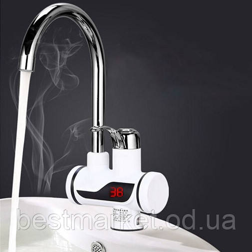 Проточний Кран Водонагрівач Delimano з LED Екраном Нижнє під'єднання