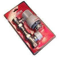 Комплект для радіаторів прямих кранів "Koer" з термостатичною головкою