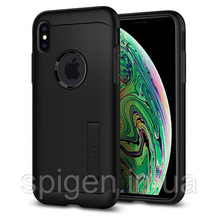 Чохол Spigen для iPhone XS Max, Slim Armor, Black, фото 1