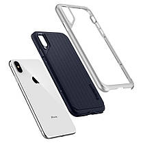 Чохол Spigen для iPhone XS Max Neo Hybrid, Silver Satin, фото 3