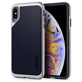 Чохол Spigen для iPhone XS Max Neo Hybrid, Silver Satin