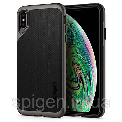 Чохол Spigen для iPhone XS Max Neo Hybrid, Gunmetal, фото 1