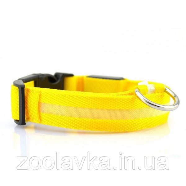 Нашийник світлодіодний Fox 32-50 см (M), ширина 2,5 см, фото 1