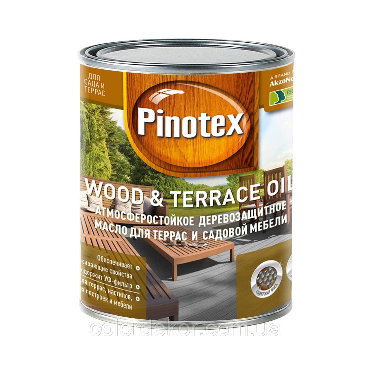 Деревозащитное масло PINOTEX TERRACE & WOOD OIL (Террасное масло) 1 л - фото 1 - id-p804072452