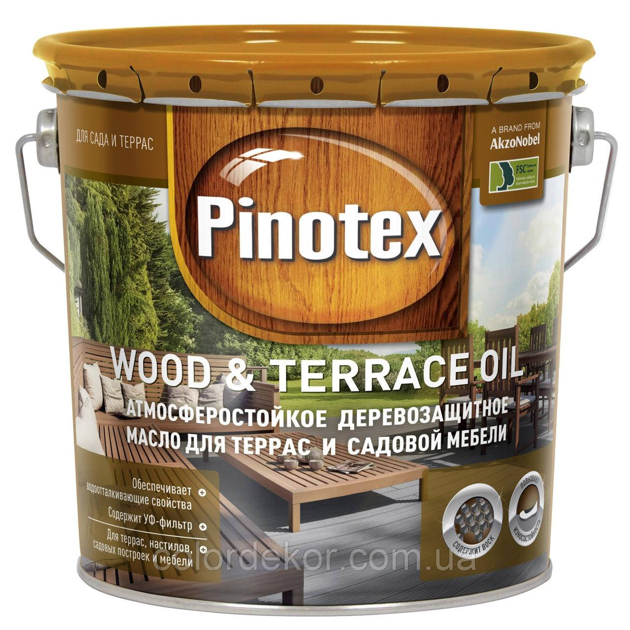 Деревозащитное масло PINOTEX TERRACE & WOOD OIL (Террасное масло) 3 л - фото 1 - id-p118601556