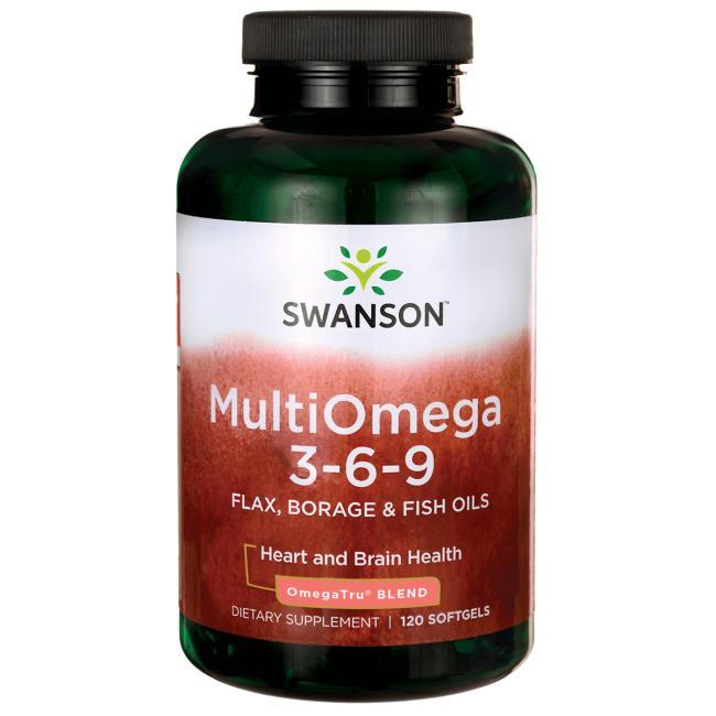 Мульти Омега (льон, огірочник, риба) США, 1200 мг 120 капсул / MultiOmega 3-6-9 Swanson
