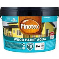 Краска на водной основе для деревянных фасадов Pinotex Wood Paint Aqua (белая) 9 л