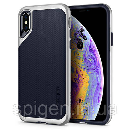 Чохол Spigen для iPhone XS Neo Hybrid, Silver Satin, фото 1